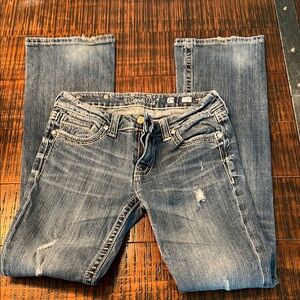 Miss Me Women's Faded Blue Boot Cut Jeans